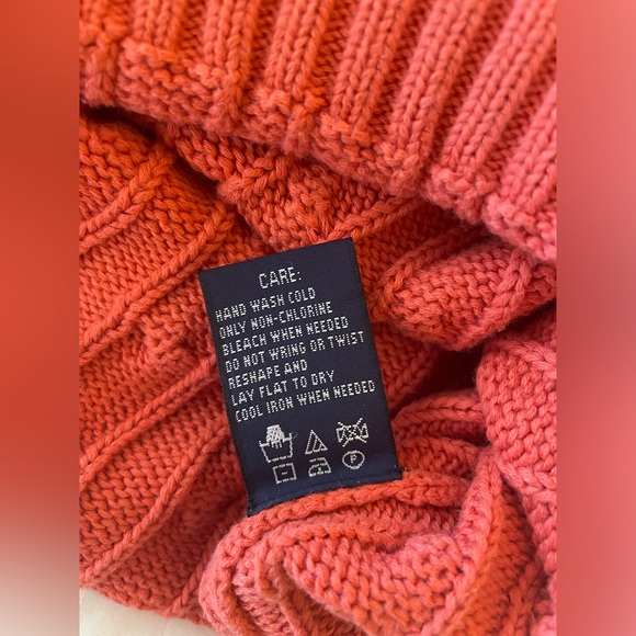 Orange Ralph Lauren Cable Knit Sweater - Picture 3 of 6